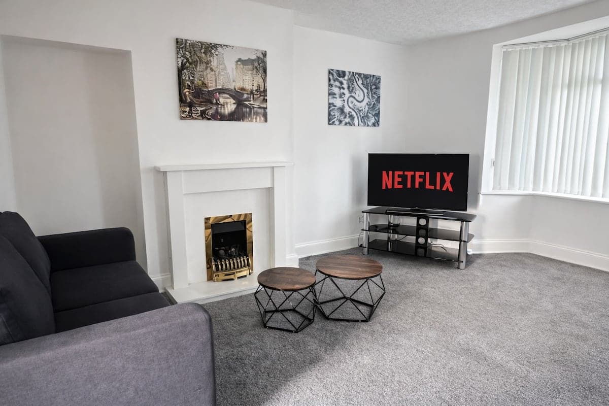 Living room with sofa seating